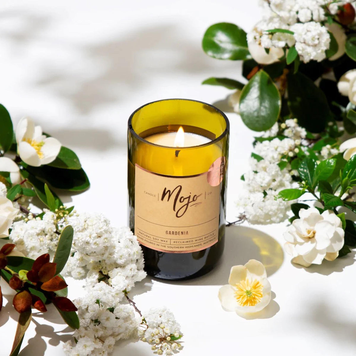 Wine Bottle Candle - Gardenia – Dig Emporium