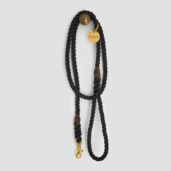 *Rope Dog Leash - Black