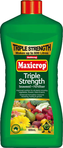 Maxicrop Triple Strength Seaweed + Fertiliser Concentrate 600ml