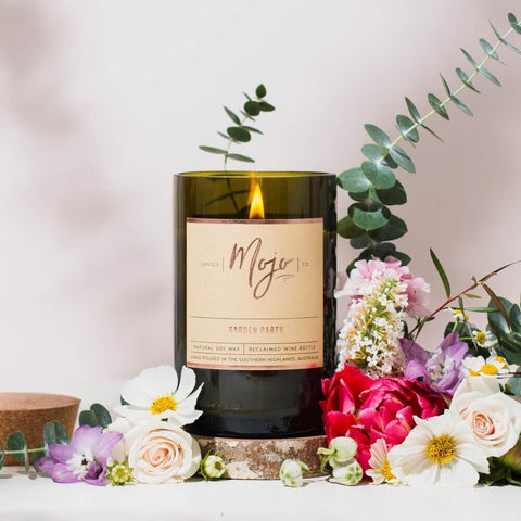 Wine Bottle Candle - Garden Party Limited edition