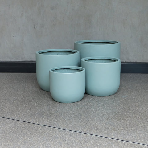 Mackenzie Fibreglass Pot Seafoam Blue