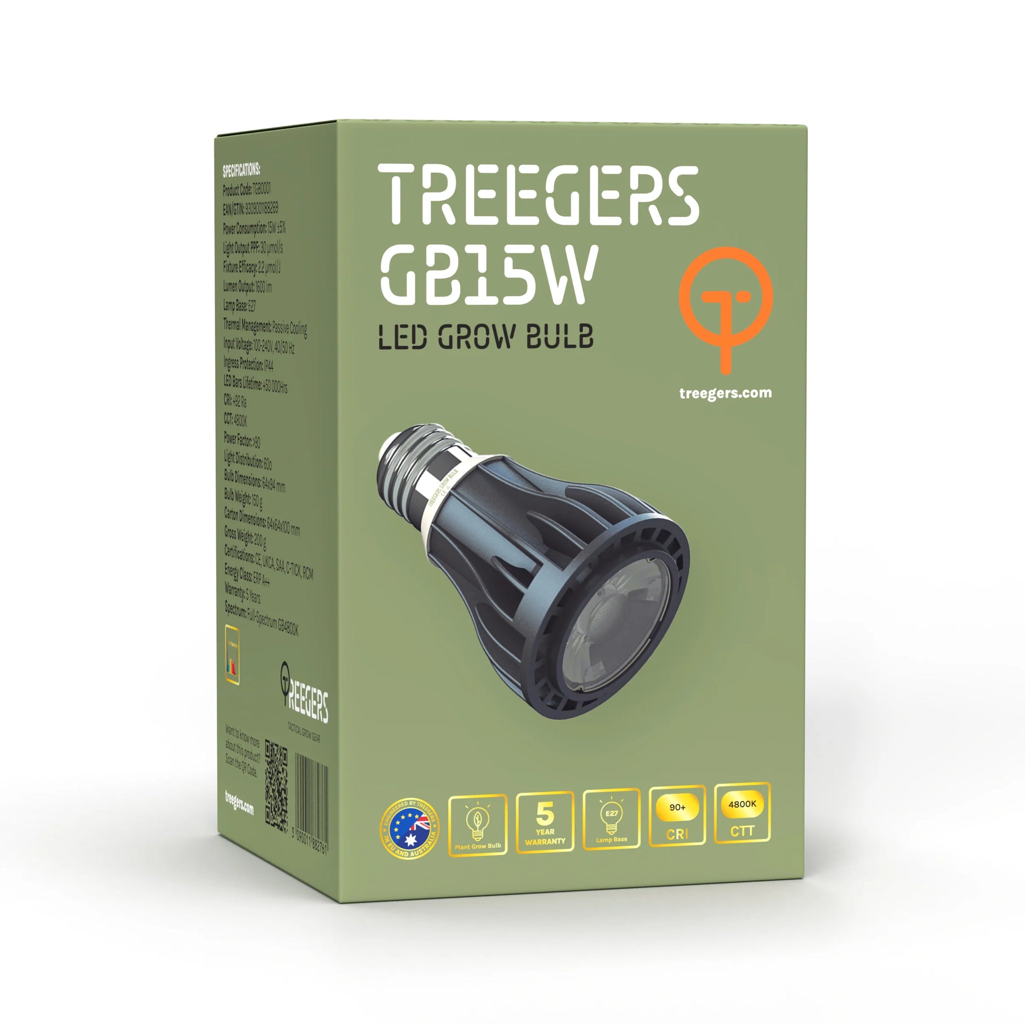 Treegers LED Grow Bulb 15watt