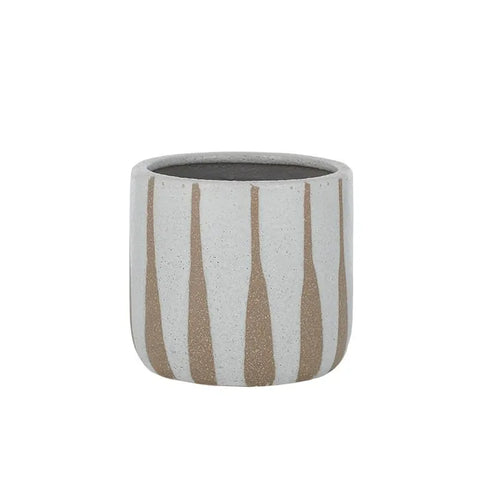 Turia Pot 15cm Natural/White