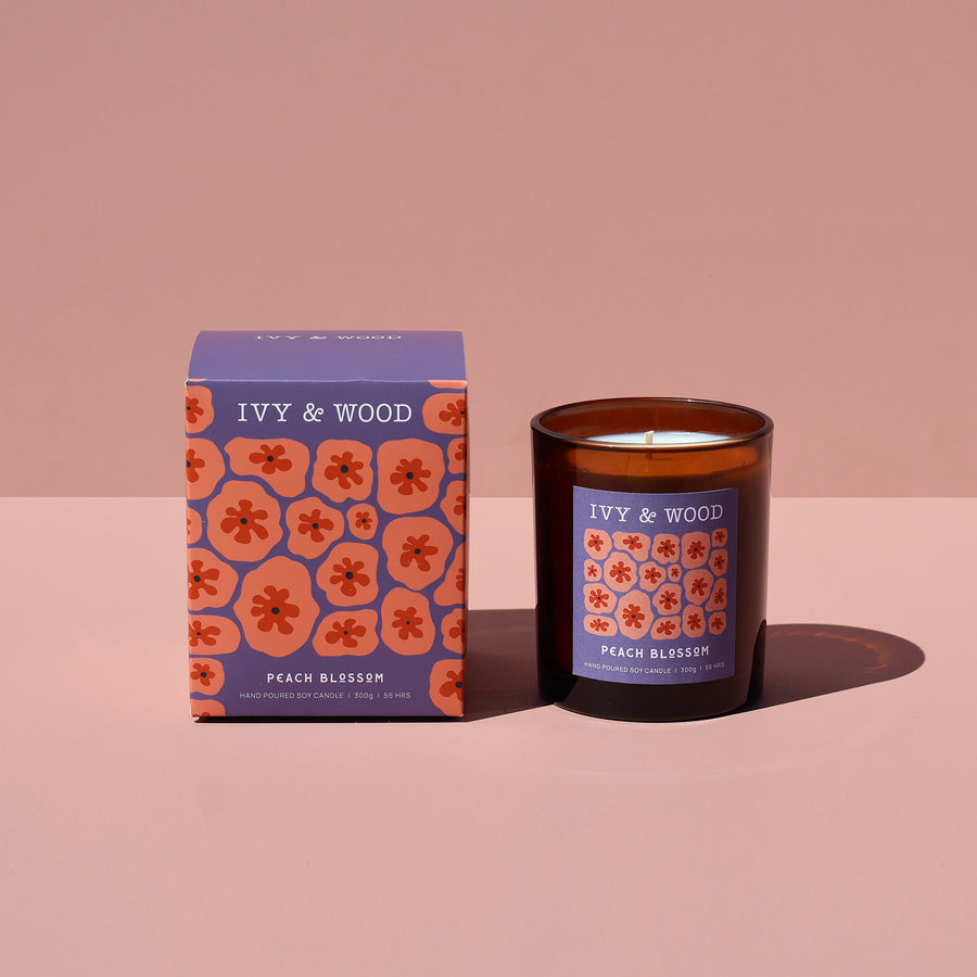 Ivy & Wood - Peach Blossom Scented Candle
