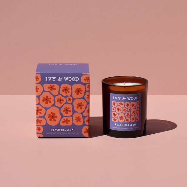 Ivy & Wood - Peach Blossom Scented Candle