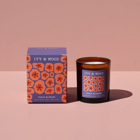 Ivy & Wood - Peach Blossom Scented Candle