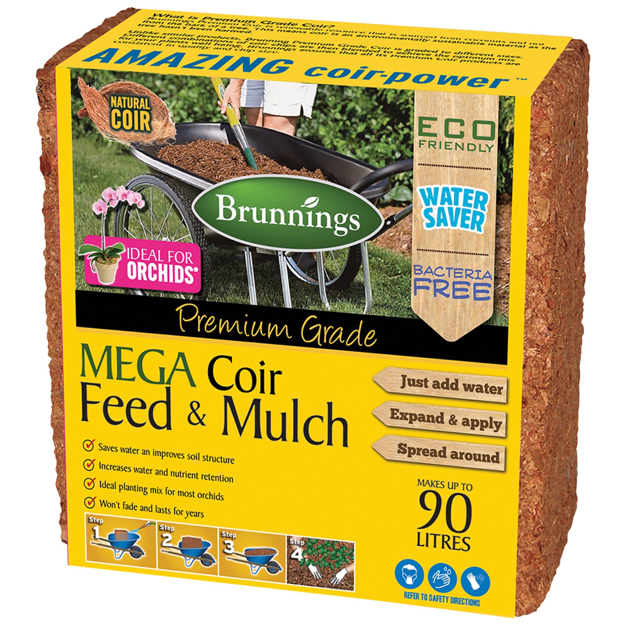 Brunnings Coir Feed n Mulch Block 90L