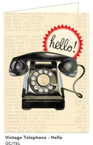 Cavallini Greeting Card - Vintage Telephone Hello