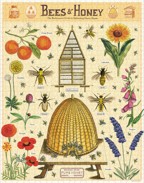 Cavallini 1000 Pc Puzzle - Bees & Honey