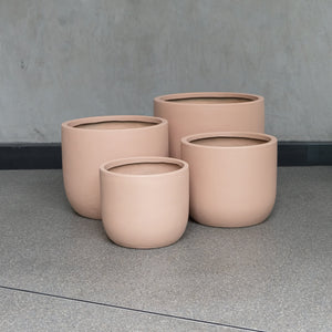 Mackenzie Fibreglass Pot Dusty Pink