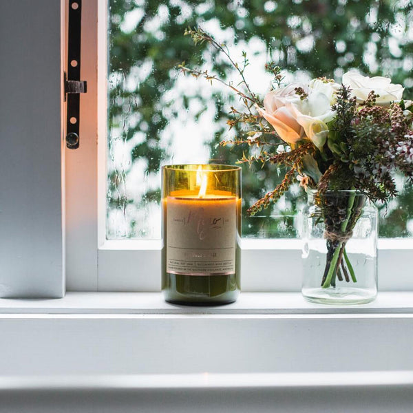 Australiana Wine Bottle Candle - Mimosa Wattle