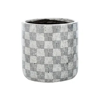 Checker Pots Black & White