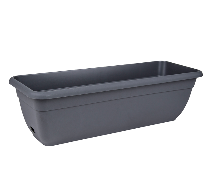 Sorrento Oblong Self Watering Pot 600mm Pewter